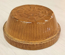 Load image into Gallery viewer, Gold Tapered Pottery Ribbed Bowl
