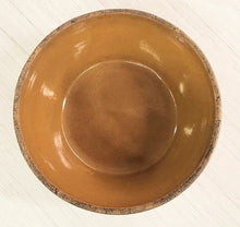 Load image into Gallery viewer, Gold Tapered Pottery Ribbed Bowl
