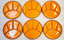Load image into Gallery viewer, SET 6-Pc MCM Orange Ceramic Fondue/Sushi Plates
