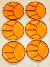 Load image into Gallery viewer, SET 6-Pc MCM Orange Ceramic Fondue/Sushi Plates
