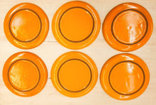 Load image into Gallery viewer, SET 6-Pc MCM Orange Ceramic Fondue/Sushi Plates

