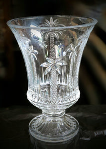 Godinger Shannon Crystal Palm Tree Hurricane Candle Holder