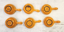 Load image into Gallery viewer, SET 6-Pc Vintage MCM Orange Ceramic Bowls with Handles
