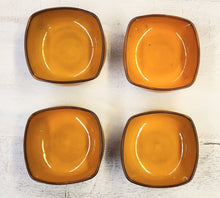 Load image into Gallery viewer, SET 4-Pc Vintage MCM Orange Ceramic Bowls
