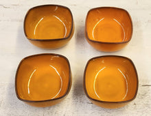 Load image into Gallery viewer, SET 4-Pc Vintage MCM Orange Ceramic Bowls
