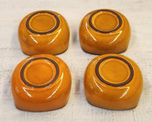 Load image into Gallery viewer, SET 4-Pc Vintage MCM Orange Ceramic Bowls
