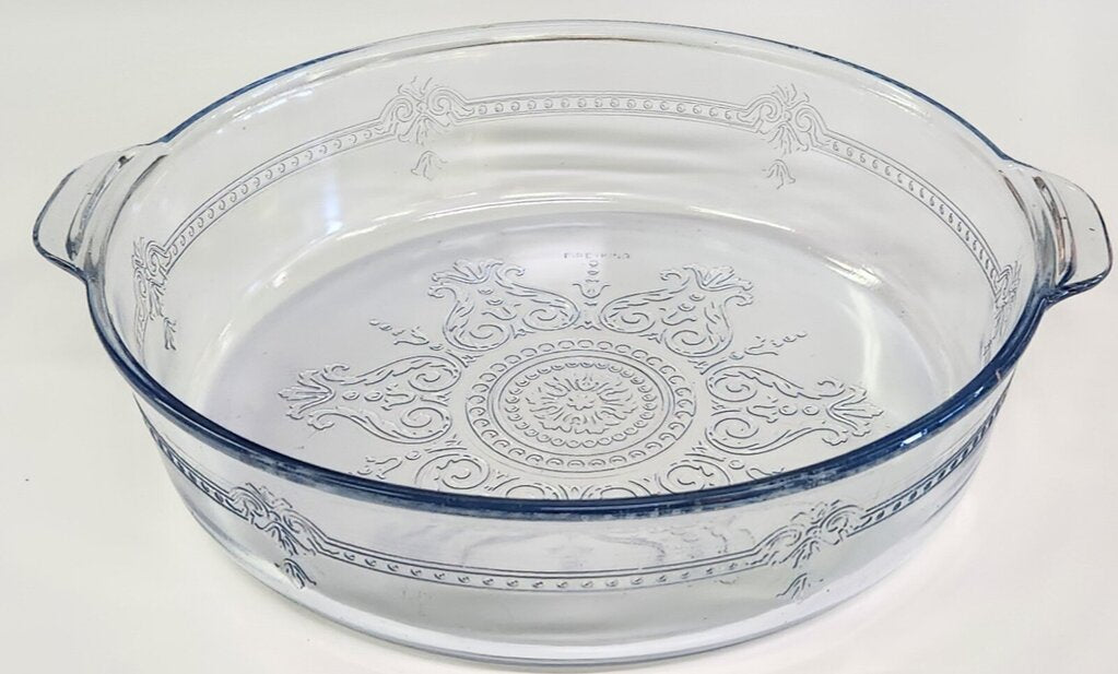 Vintage Fire King Philbe Blue Round Casserole Dish