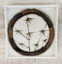 Load image into Gallery viewer, Vintage Hand-Painted Porcelain Bamboo Design Trinket Tray
