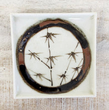 Load image into Gallery viewer, Vintage Hand-Painted Porcelain Bamboo Design Trinket Tray
