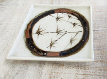 Load image into Gallery viewer, Vintage Hand-Painted Porcelain Bamboo Design Trinket Tray
