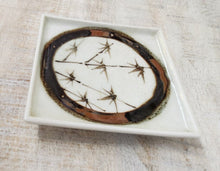 Load image into Gallery viewer, Vintage Hand-Painted Porcelain Bamboo Design Trinket Tray
