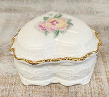 Load image into Gallery viewer, Heritage House Porcelain Heart Music Trinket Box
