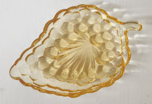 Load image into Gallery viewer, Vintage Anchor Hocking Amber Glass Leaf Dish
