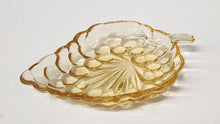 Load image into Gallery viewer, Vintage Anchor Hocking Amber Glass Leaf Dish
