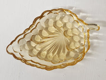 Load image into Gallery viewer, Vintage Anchor Hocking Amber Glass Leaf Dish
