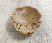 Load image into Gallery viewer, Carved Blossom Soapstone Trinket Dish
