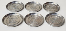 Load image into Gallery viewer, SET 6-Piece Vintage "K" Monogrammed Aluminum Coasters
