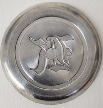 Load image into Gallery viewer, SET 6-Piece Vintage "K" Monogrammed Aluminum Coasters
