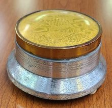 Load image into Gallery viewer, Antique Aluminum Powder Music Box - Gold Lid
