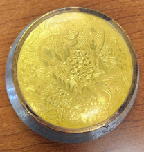 Load image into Gallery viewer, Antique Aluminum Powder Music Box - Gold Lid
