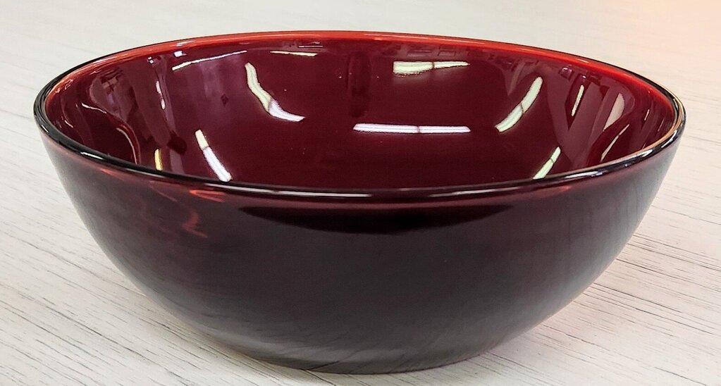 Vintage Ruby Red Glass Bowl