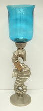 Load image into Gallery viewer, Seahorse Hurricane Glass Candle Holder
