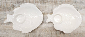 PAIR California USA Pottery 786 Fish Dishes with Cups
