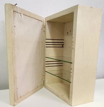 Load image into Gallery viewer, Vintage Wood Mirrored Medicine Cabinet
