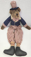 Load image into Gallery viewer, Lillian Vernon Americana Plush Vintage Bear
