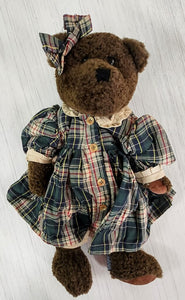Boyds Bear Hermine in Plaid Dress