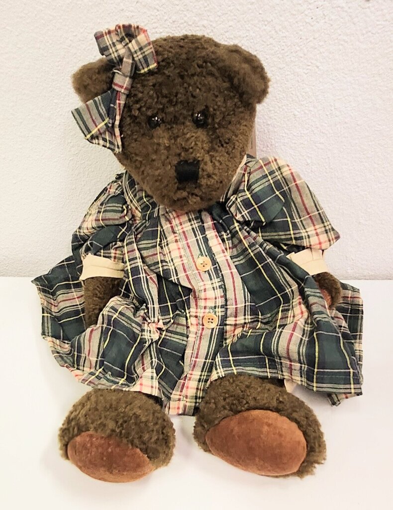 Boyds Bear Hermine in Plaid Dress
