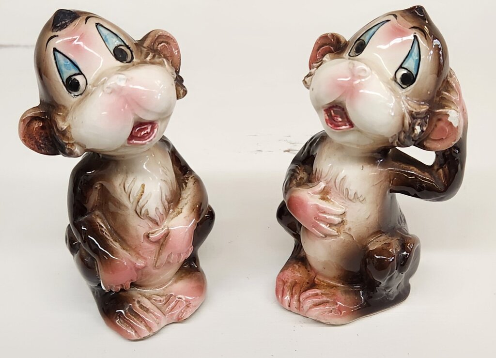 Vintage Monkey Salt & Pepper Shakers