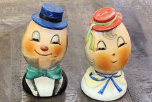 Load image into Gallery viewer, Vintage Ucagco Egg Salt &amp; Pepper Shakers (Repaired)
