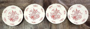SET 4-Pc Wedgwood Williamsburg Iris Bread Plates