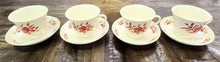 Load image into Gallery viewer, SET Four Wedgwood Williamsburg Iris Cups &amp; Saucers
