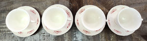 SET Four Wedgwood Williamsburg Iris Cups & Saucers