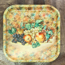 Load image into Gallery viewer, Vintage Metal Serving Tray - Fruit Motif
