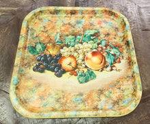 Load image into Gallery viewer, Vintage Metal Serving Tray - Fruit Motif
