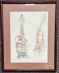 Framed and Matted Giclee "Bermuda Gombeys in Watercolor" signed by Diana Watlington Rootnik