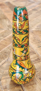 5.5" Hand-Painted Gourd Bud Vase