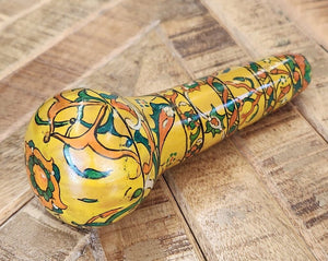 5.5" Hand-Painted Gourd Bud Vase