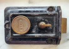 Load image into Gallery viewer, Vintage Yale Door Lock Latch Deadbolt Brass Turn Knob Black Body
