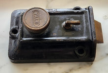 Load image into Gallery viewer, Vintage Yale Door Lock Latch Deadbolt Brass Turn Knob Black Body
