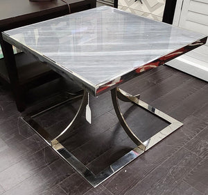 Stone Italia Imperial Grey Marble Accent Table