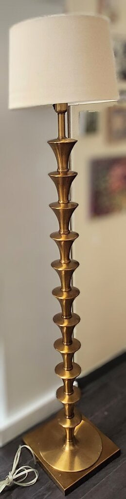 Vintage Swedish Brass Floor Lamp