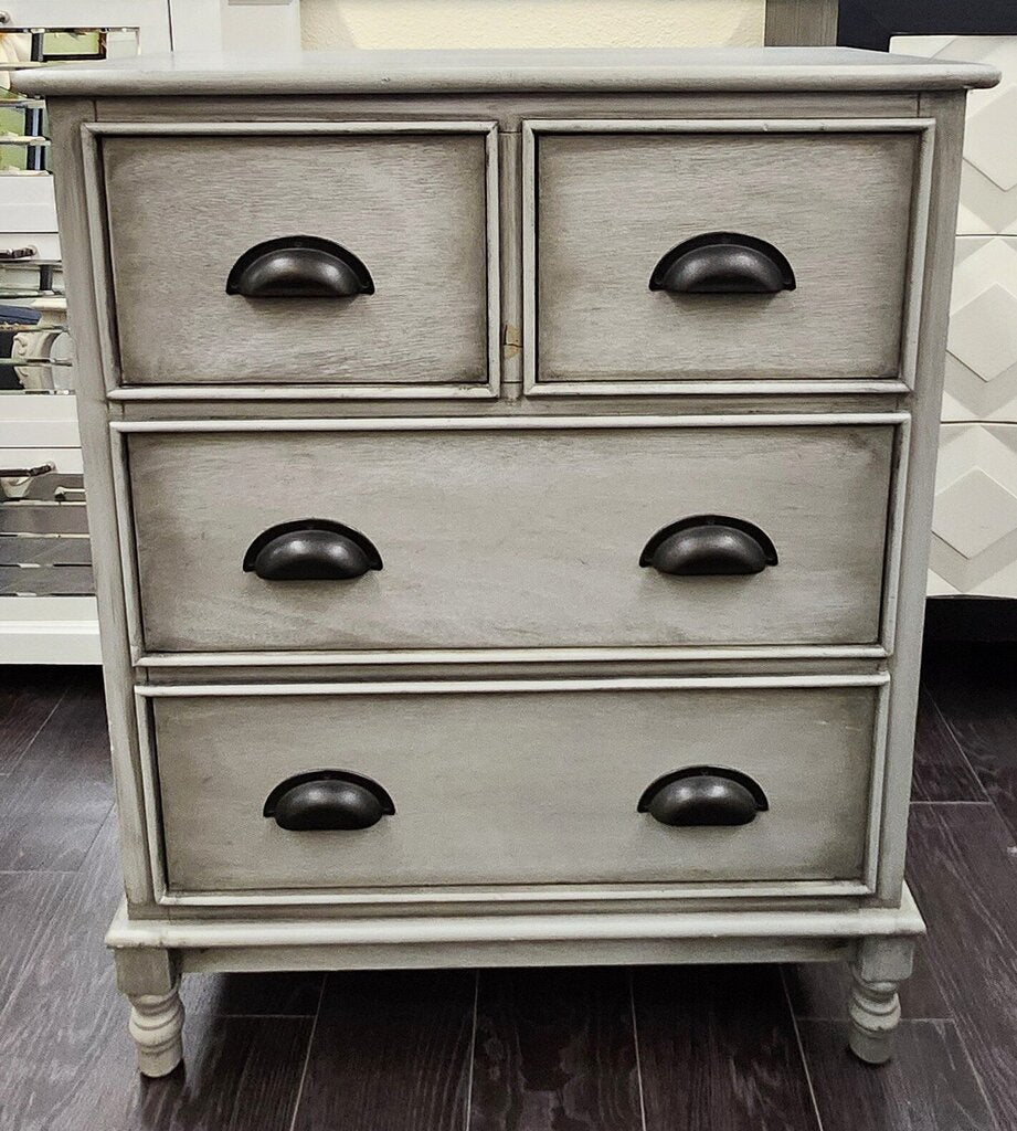 NEW Gray Four Drawer Dresser