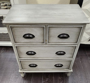 NEW Gray Four Drawer Dresser