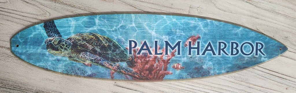 Sea Turtle Surfboard - Palm Harbor - 26