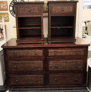 SET 3-Pc Pier 1 Melia Dresser and Two Nightstands