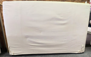 King Upholstered White Headboard with Cover